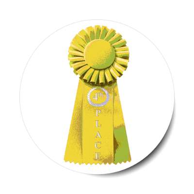 fourth place ribbon sticker