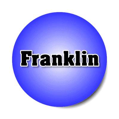 franklin male name blue sticker