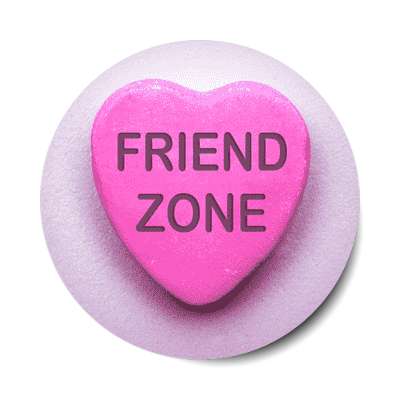 friend zone valentines day heart candy sticker