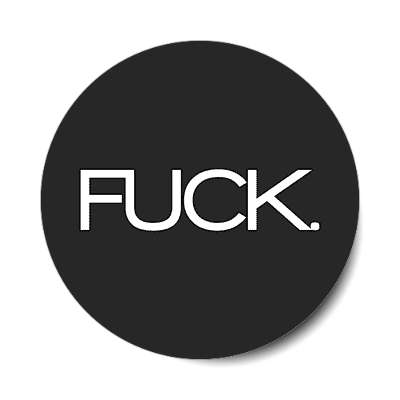 fuck black bold sticker