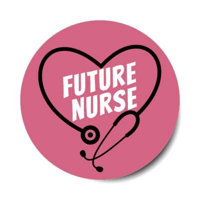 future nurse plum stickers, magnet