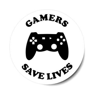 gamers save lives social distancing sticker