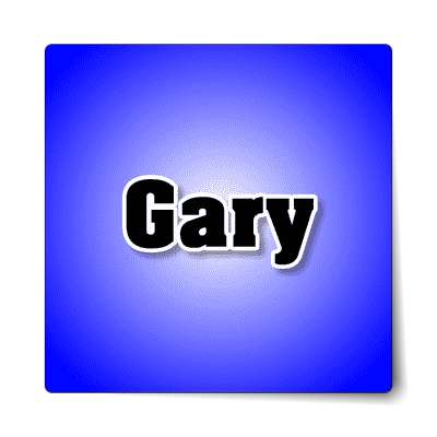 gary male name blue sticker