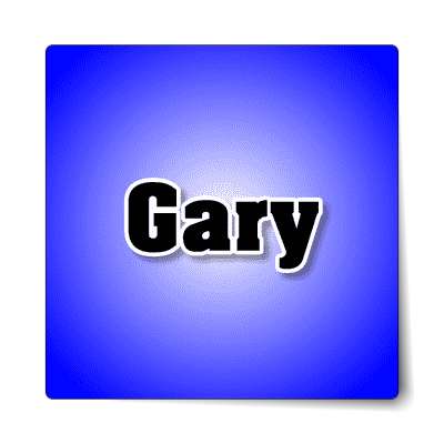 gary male name blue sticker