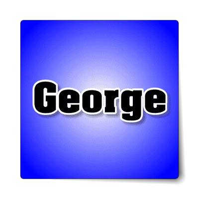 george male name blue sticker