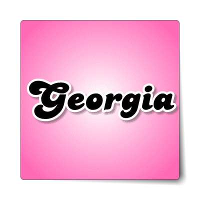georgia female name pink sticker