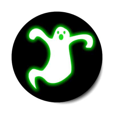 ghost arms out black sticker