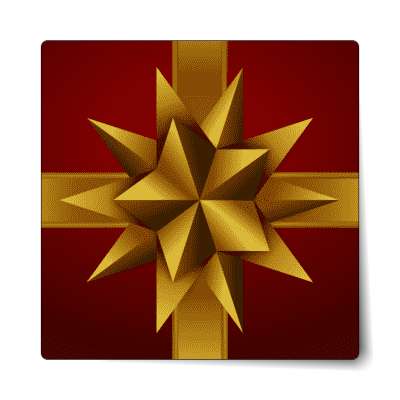 giftbox gold ribbon sticker