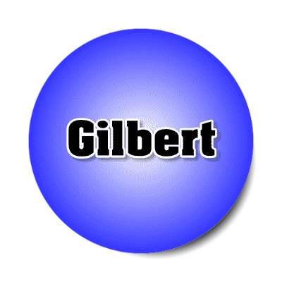 gilbert male name blue sticker