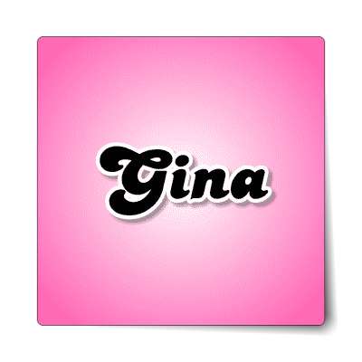gina female name pink sticker