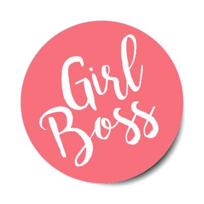 girl boss pink stickers, magnet
