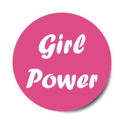 girl power stickers, magnet