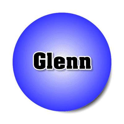 glenn male name blue sticker