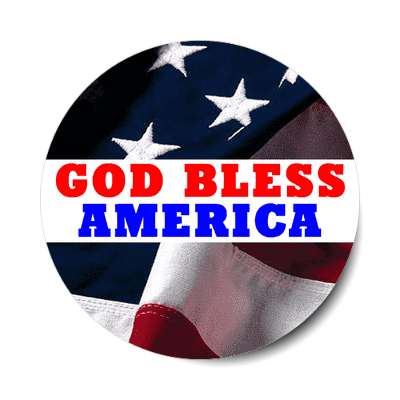 god bless america stars stripes sticker