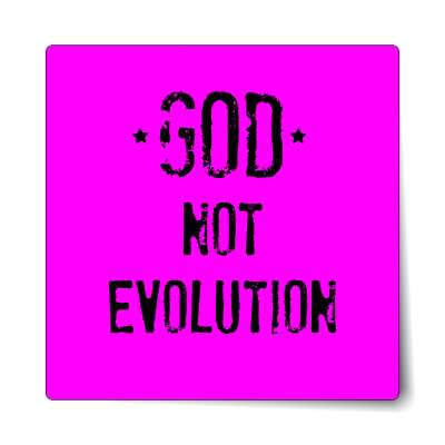 god not evolution magenta sticker