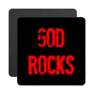 god rocks stamped magnet