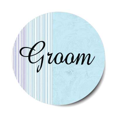 groom blue lines vertical sticker