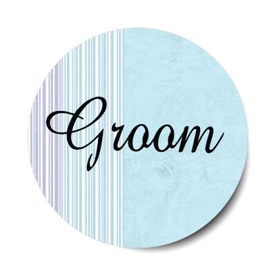 groom blue lines vertical sticker