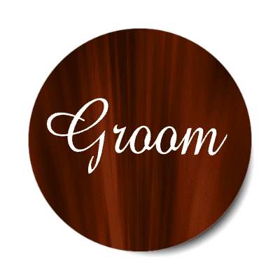 groom dark red curtains sticker