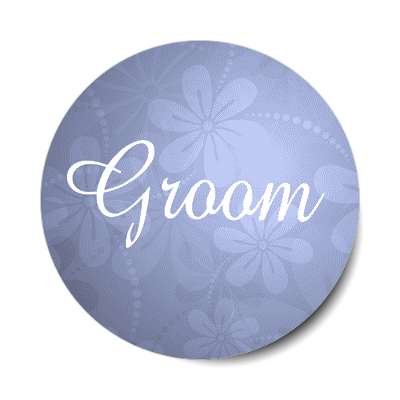 groom floral blue sticker