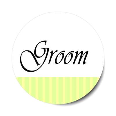groom yellow vertical lines stylized sticker