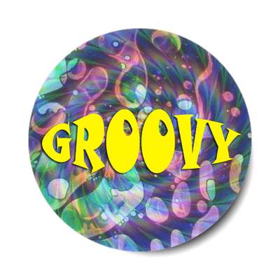 groovy trippy hippy sticker