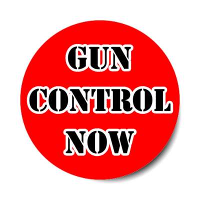 gun control now red stickers, magnet