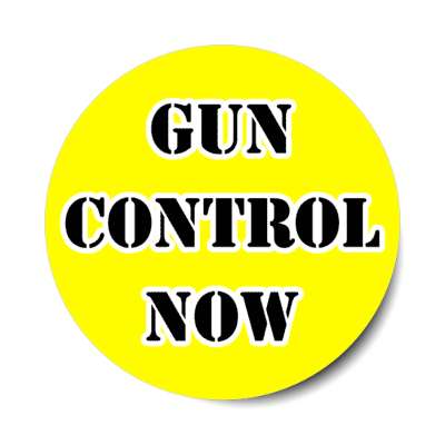 gun control now yellow stickers, magnet