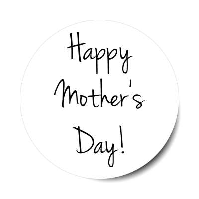 handwriting happy mothers day white sticker