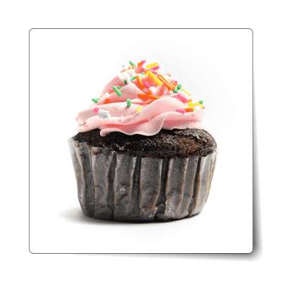 happy birthday cupcake frosting chocolate sticker