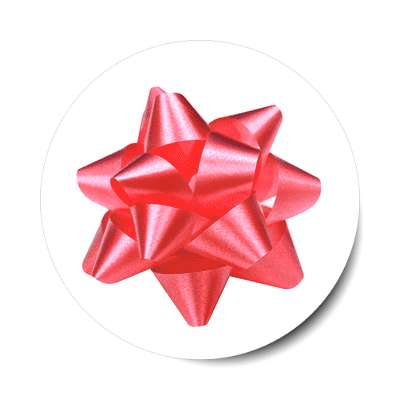 happy birthday pink ribbon gift sticker