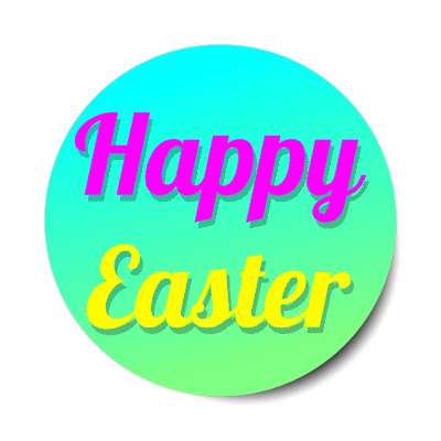 happy easter aqua green sticker