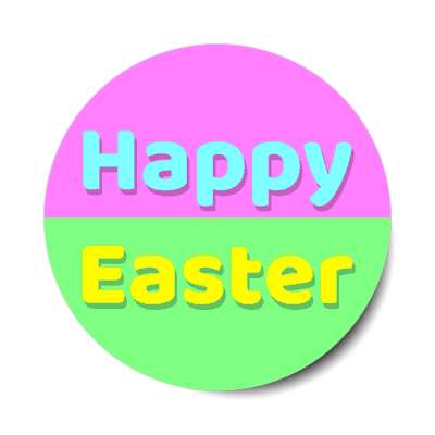 happy easter green magenta sticker