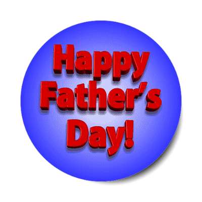 happy fathers day blue shadow sticker