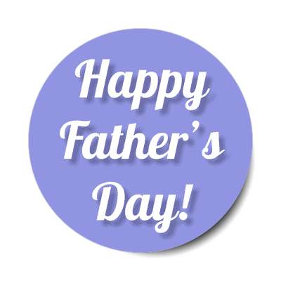 happy fathers day light blue cursive sticker