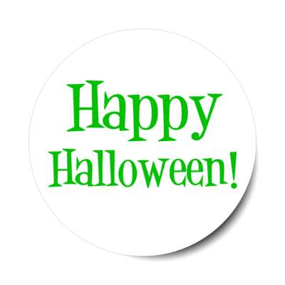 happy halloween classic white sticker