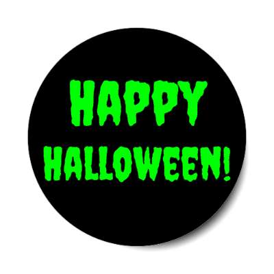 happy halloween fun black sticker