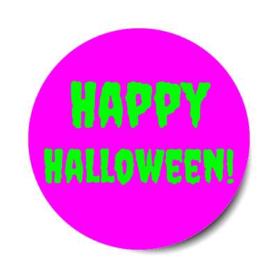 happy halloween fun magenta sticker