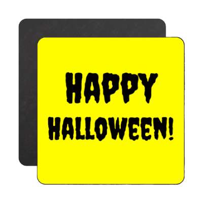 happy halloween fun yellow bright magnet