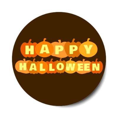 happy halloween pumpkins sticker
