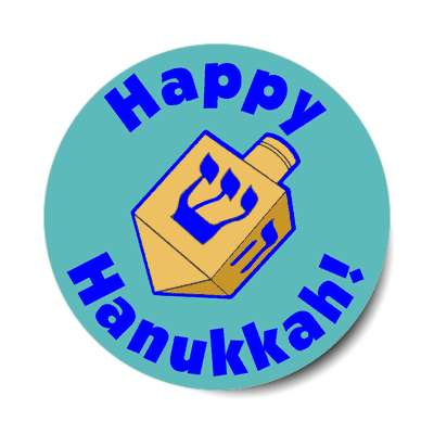 happy hanukkah dreidel sticker