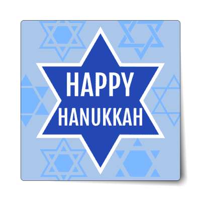 happy hanukkah stars of david sticker