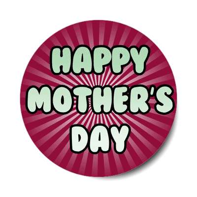 happy mothers day plum rays stickers, magnet