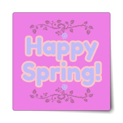 happy spring magenta pastel sticker