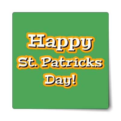 happy st patricks day cartoon medium green sticker