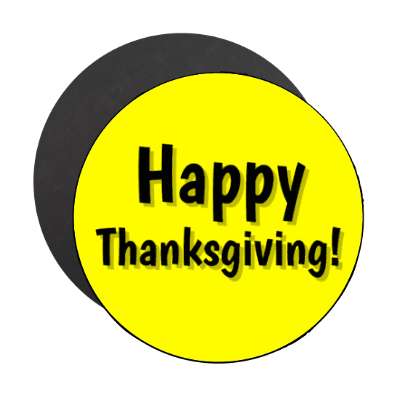 happy thanksgiving yellow cute magnet