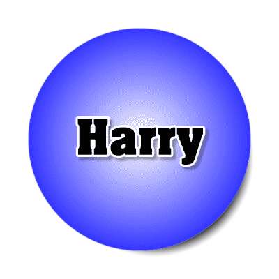 harry male name blue sticker