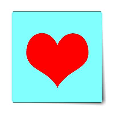 heart aqua sticker