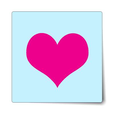 heart light blue sticker