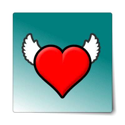 heart with wings sticker